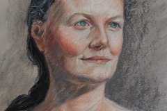 pastel-woman-head